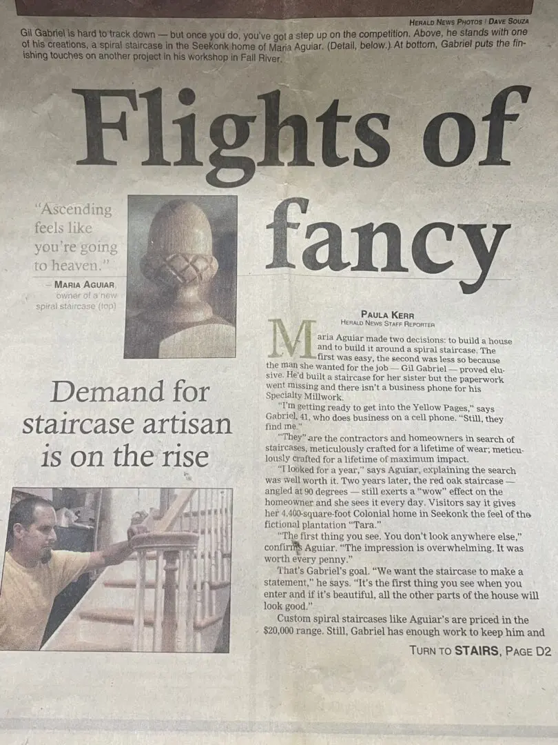 Flights of Fancy Newspaper Article Clipping