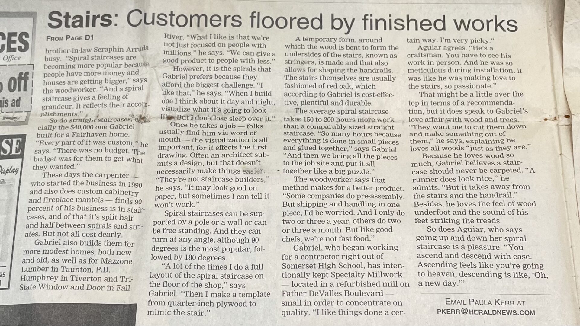 A Newspaper Article on Customers Floored by Finished Works