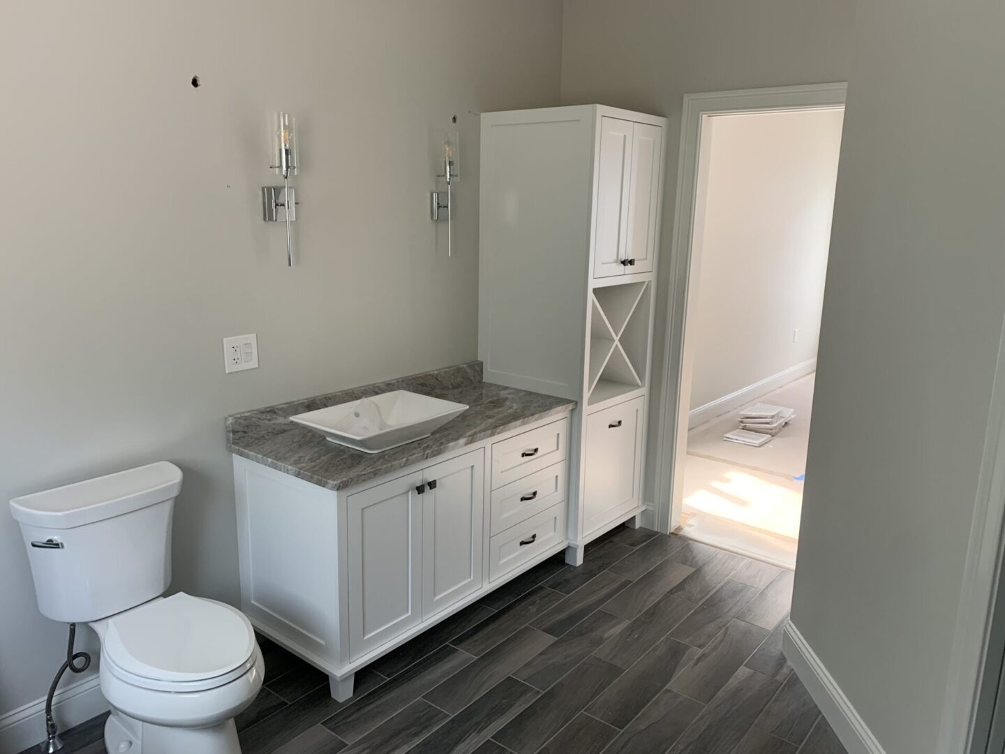 A Full White Fittings and Bathroom Cabinets